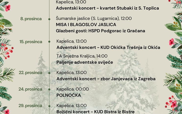 Advent i Božić na Sljemenu